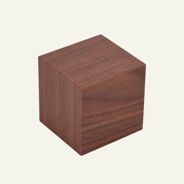 Réveil cube boisé