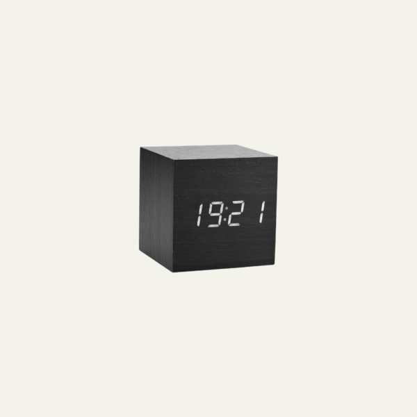 Réveil cube noir