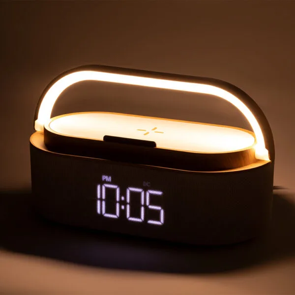 1383-000-48 Radio réveil lumineux avec la luminosité de la veilleuse a 100%
