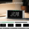 4 niveaux de luminosité Radio réveil chargeur induction 4 niveaux de luminosité