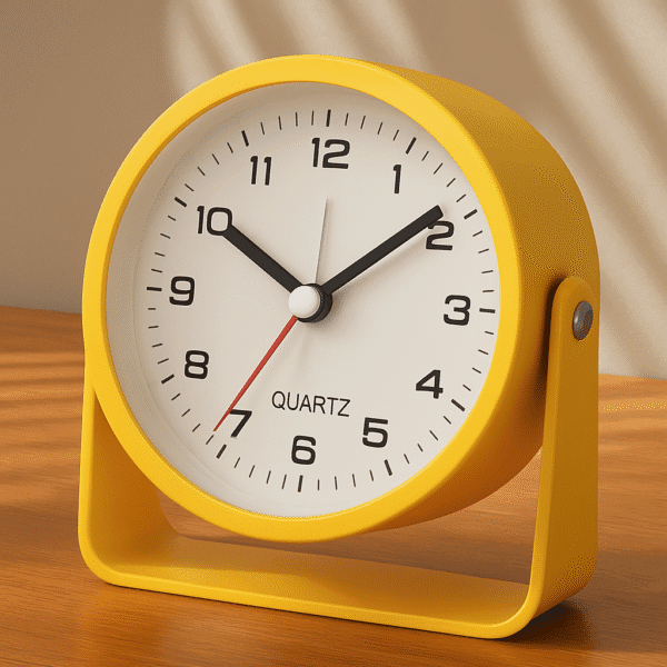 Réveil matin traditionnel jaune