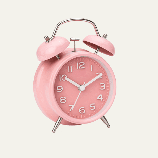 Réveil mécanique rose