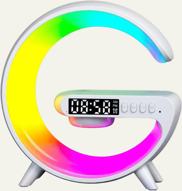Réveil lumineux Bluetooth blanc
