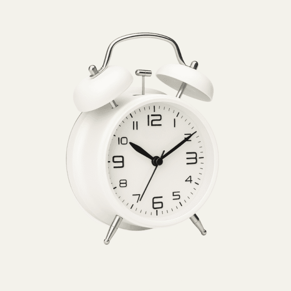 Réveil mécanique blanc