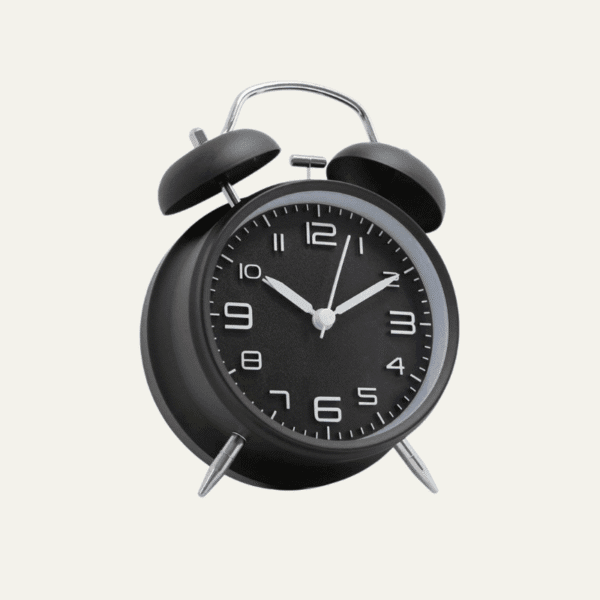Réveil mécanique noir