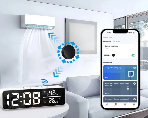 Réveil connecté Google avec l'application qui éteint et allume le climatiseur