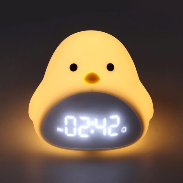 réveil oiseau de face allumé